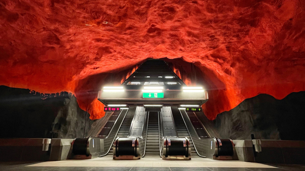 Solna Centrum Station in Stockholm 