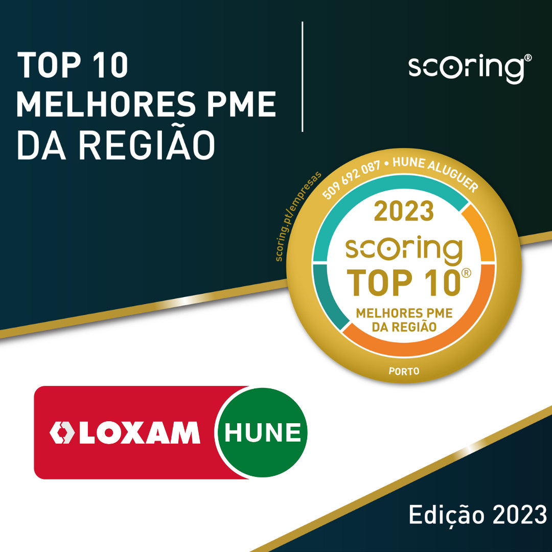 LoxamHune se posiciona dentro del TOP 10 entre las mejores PYMES en Portugal
